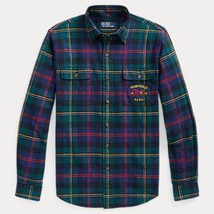 New Mens POLO Ralph Lauren Plaid Classic Fit Flannel Work Shirt Size S MSRP $198